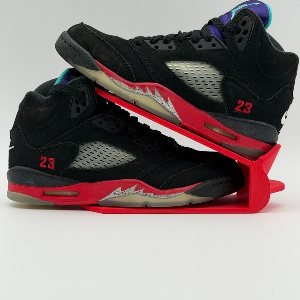Jordan 5 Retro Top 3 Black Fire Red Grape CZ2989-001 4Y‎ 5.5W